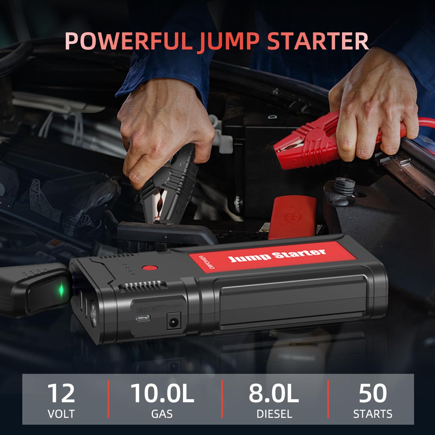 2750-Amp 12-Volt Portable Car Battery Jump Starter